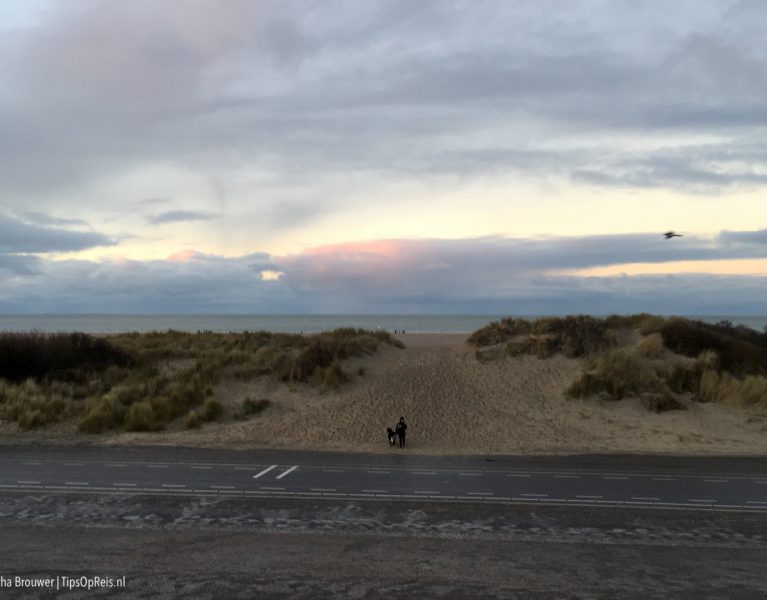 Strand winter - zonsondergang