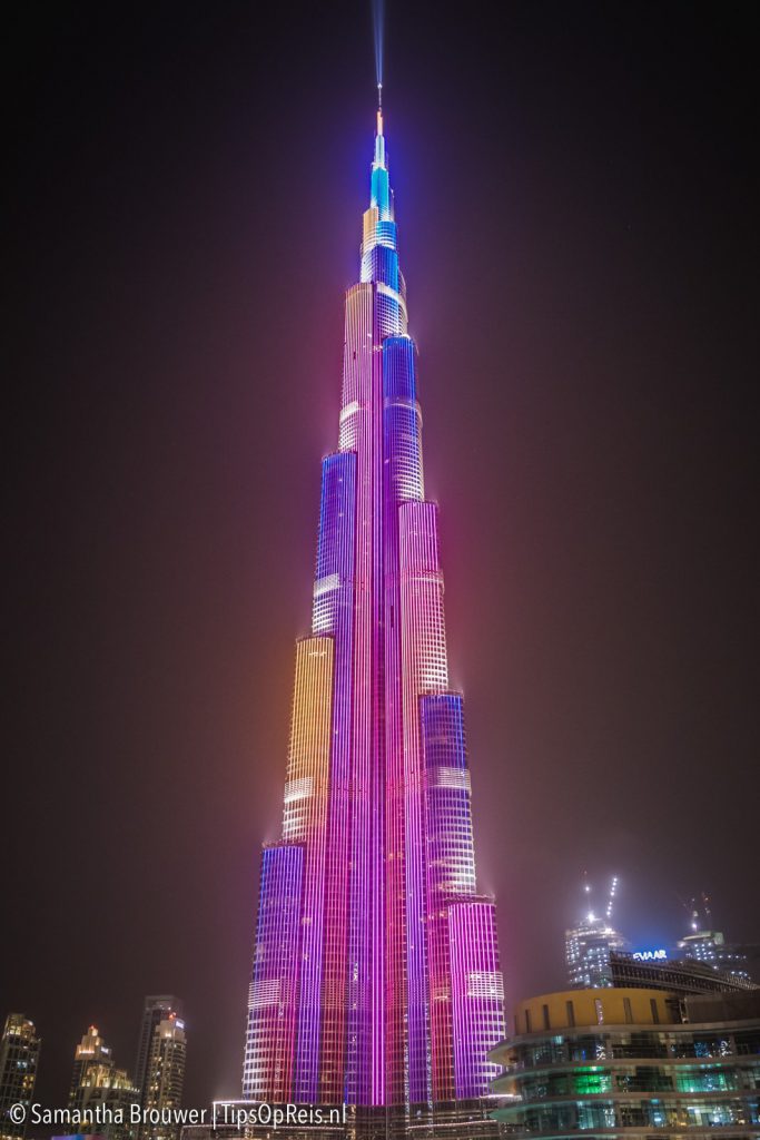 Dubai - Burj Khalifa - Lichtshow avond