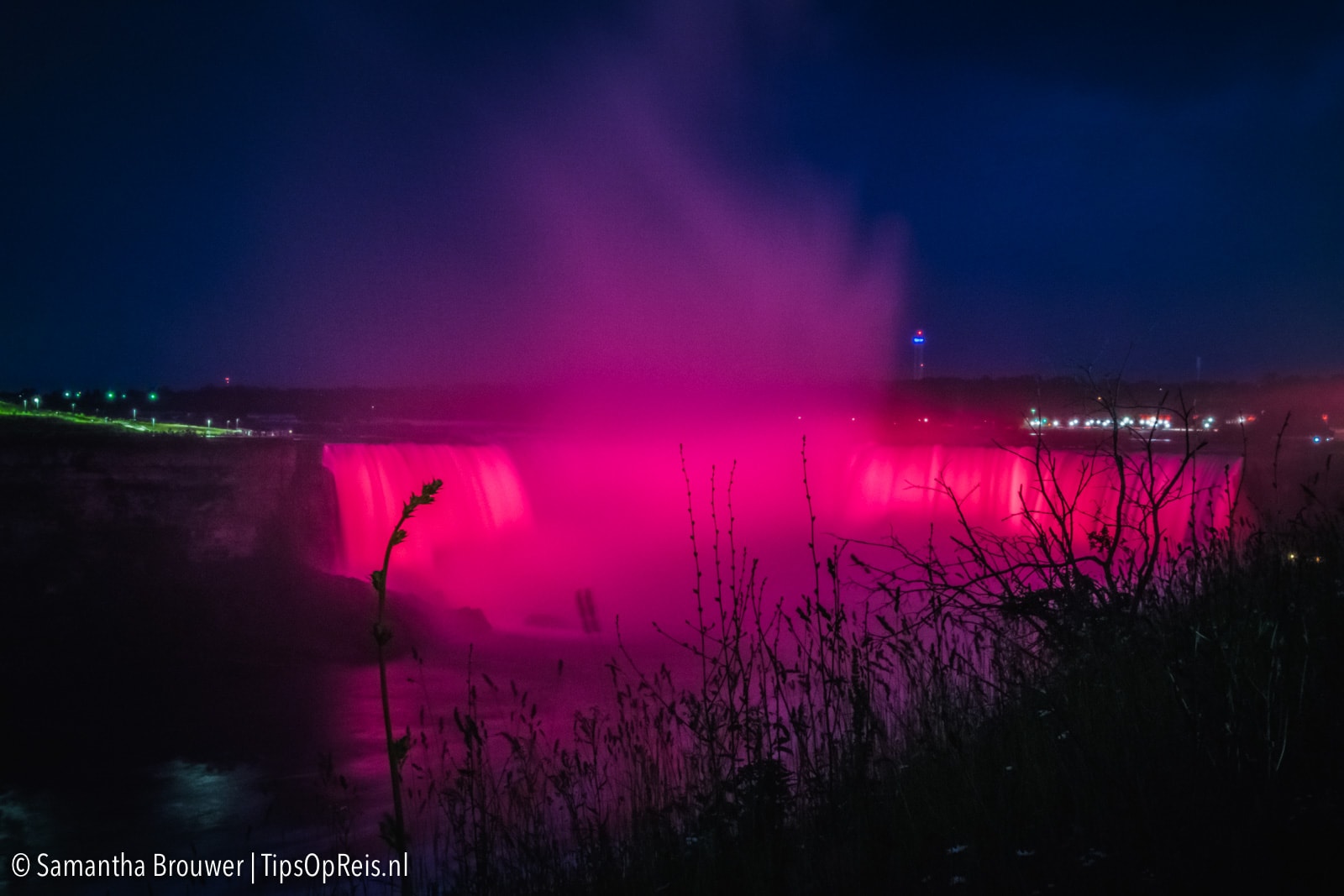 Niagarawatervallen - avond