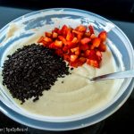 Yoghurtijsjes met banaan en aardbei - mengsel