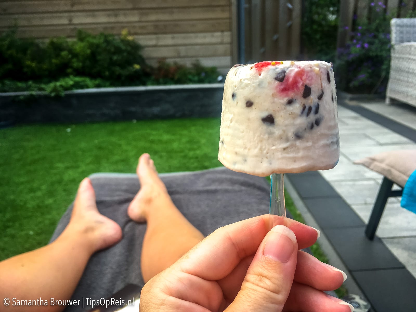 Recept uit Amerika: Yoghurtijsjes met banaan en aardbei