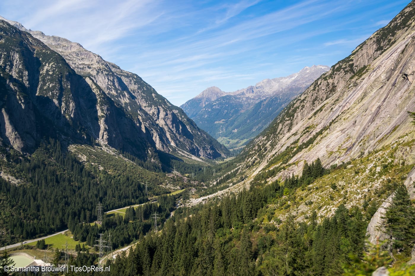 Uitzicht vanaf de Gelmerbahn