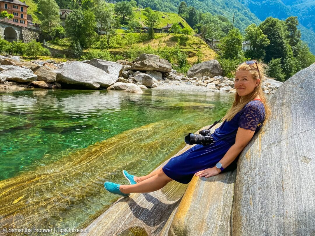 Samantha bij de Ponte dei Salti