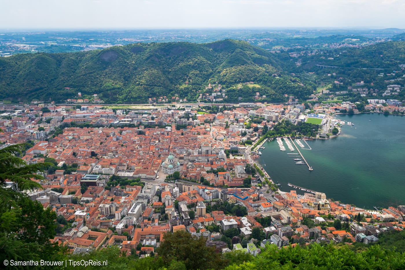 Comomeer: Uitzicht over de stad Como