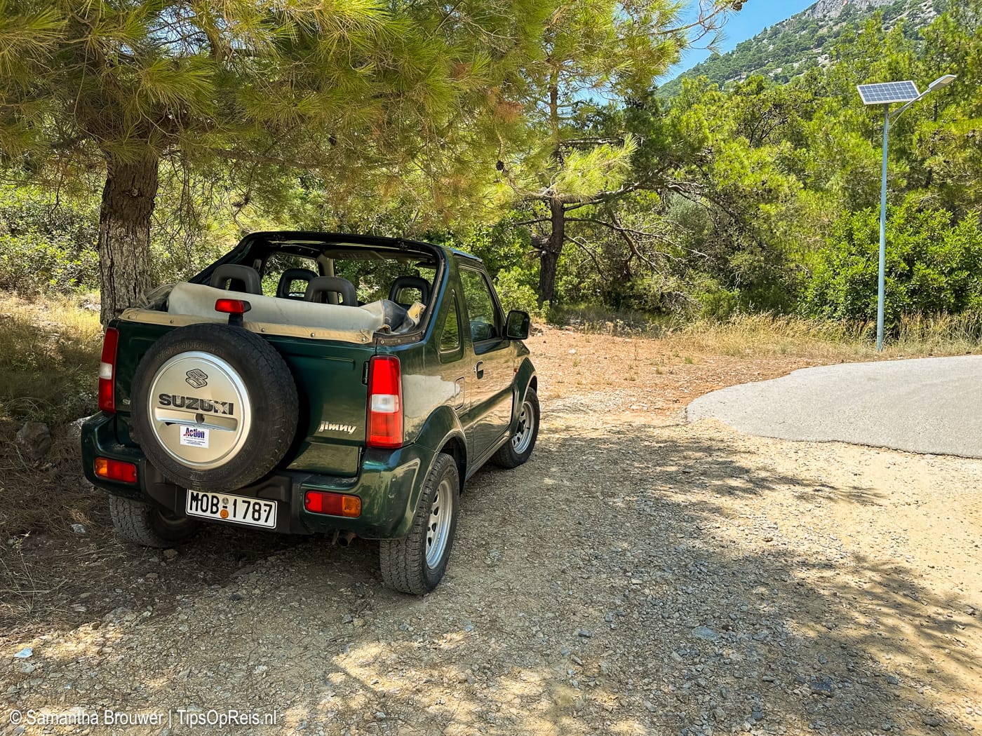 Samos: onze huurauto, een Suzuki Jimny