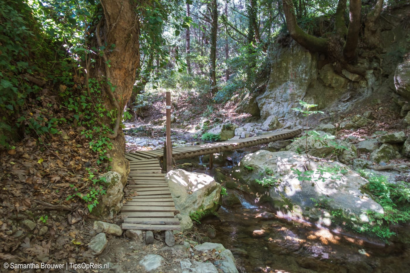 Samos: wandelpad naar de Potami Watervallen