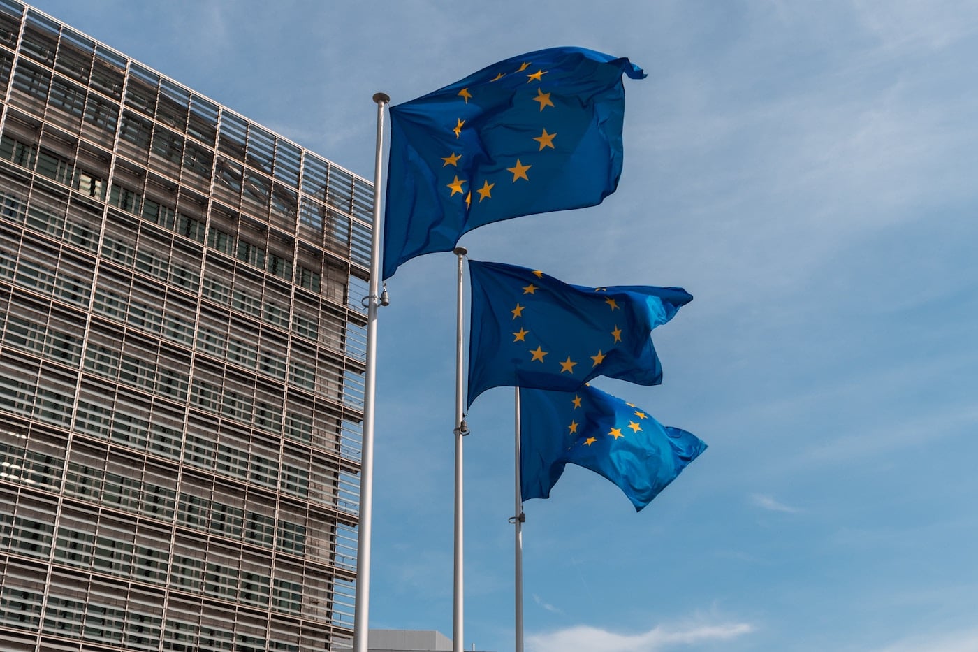 Europese Unie vlaggen in Brussel