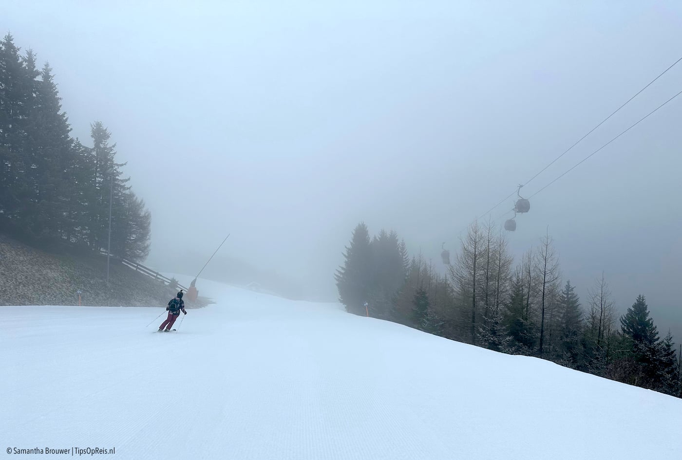 Veilig skiën in de mist