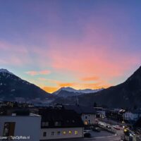 Een goed einde van 2023, zonsondergang in Zams