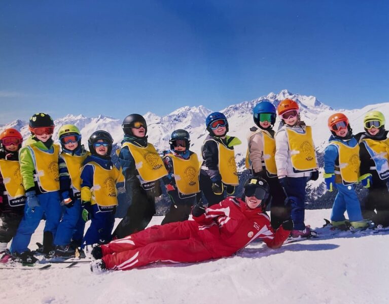 Groepsfoto met mijn groepje Skischule See