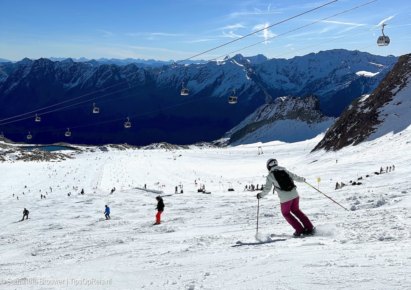Samantha skiënd in Sölden
