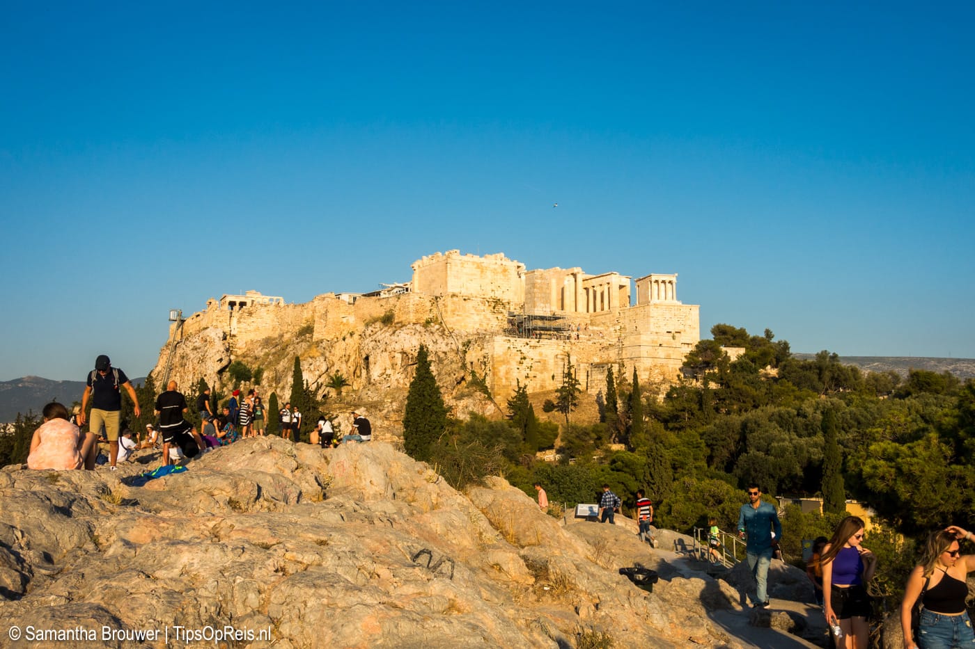 Uitzicht op de Akropolis, Athene