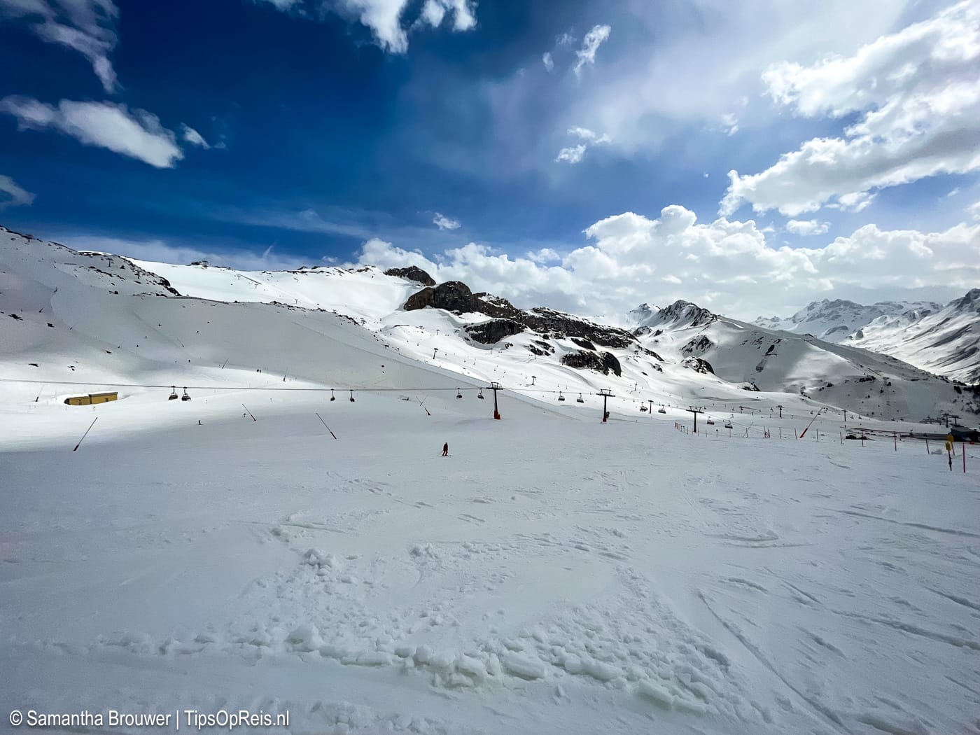 Uitzicht over de pistes in Ischgl