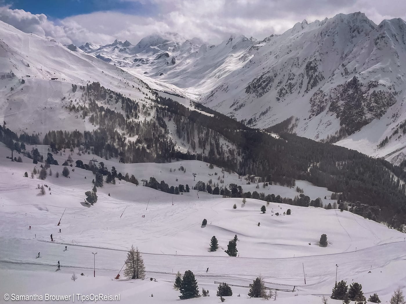 Uitzicht over het skigebied Ischgl