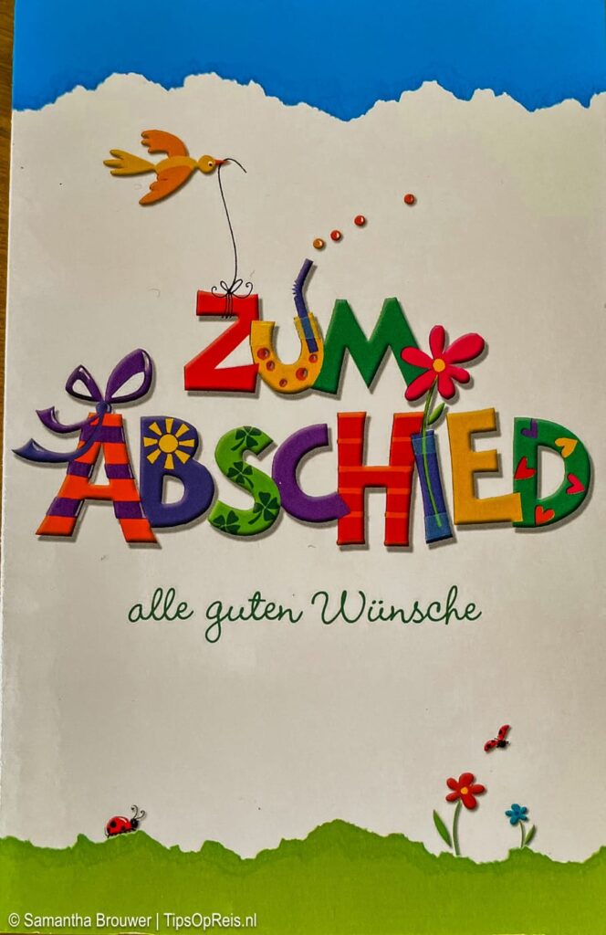 Een leuk kaartje als afscheid