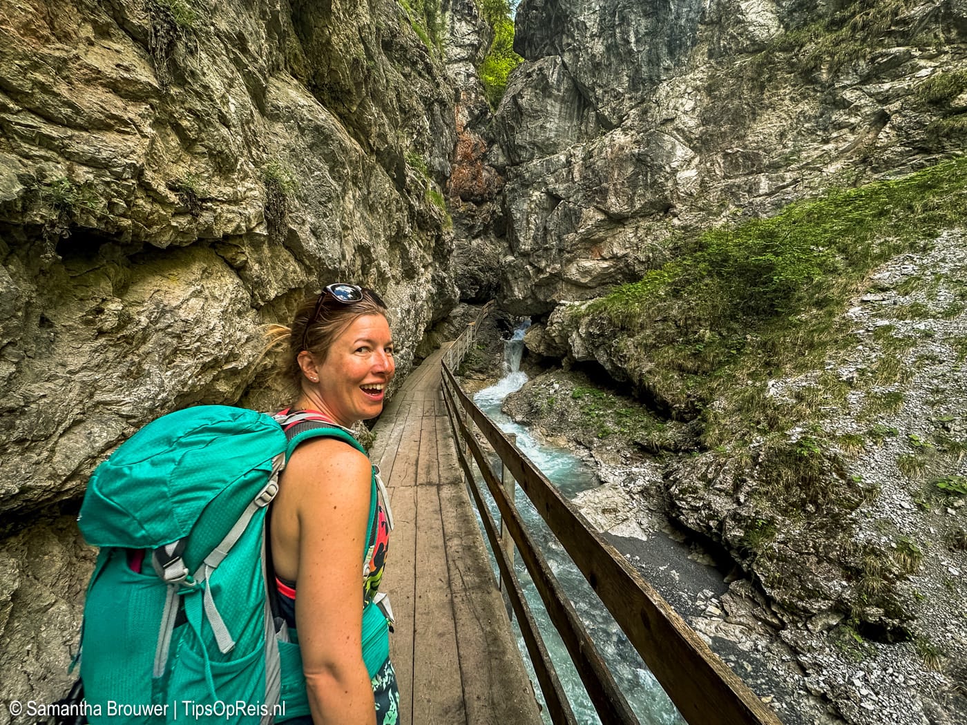 Afkoelen in Tirol in de Rosengartenschlucht in Imst
