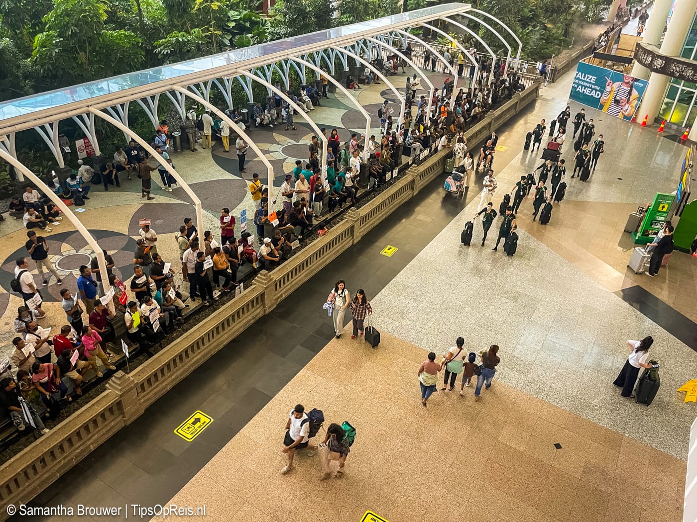 Aankomsthal op Bali airport