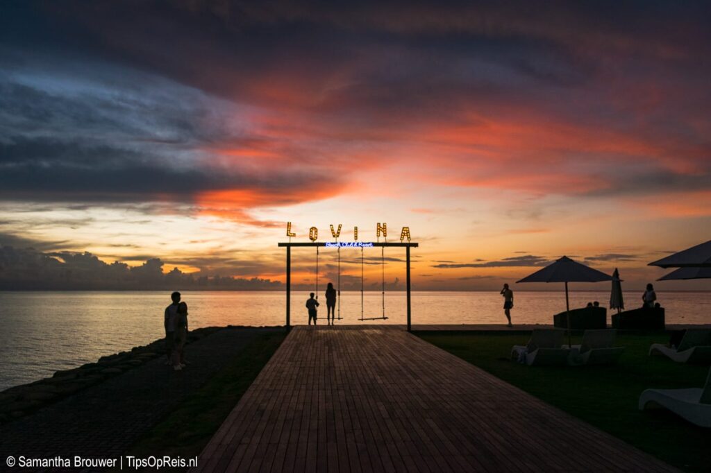 Zonsondergang bij Lovina Beach Club & Resort, Bali