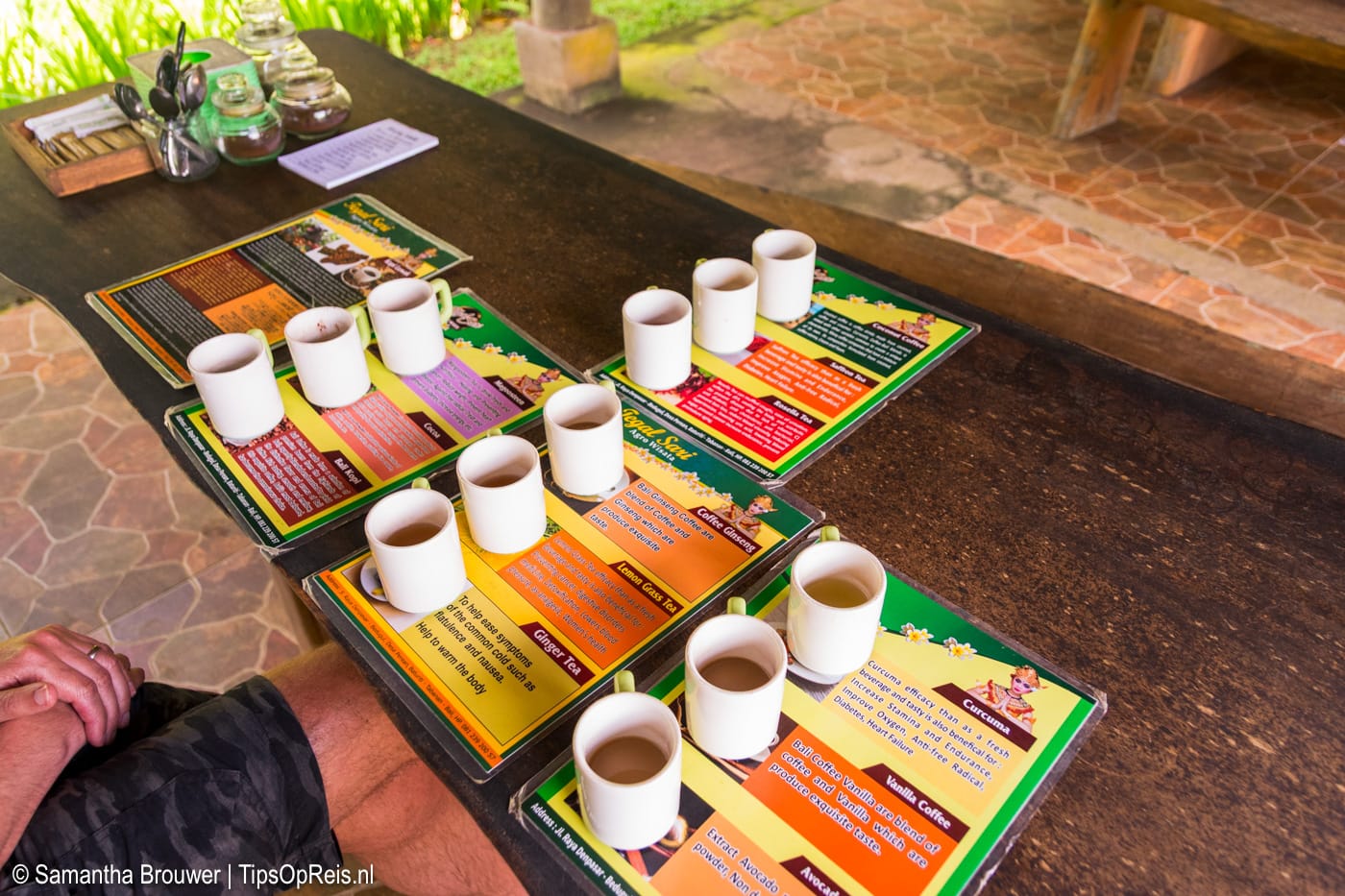 Proeverij van koffie en thee - Tegal Sari Luwak Coffee, Bali