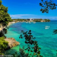 Uitzicht over Tamarind Beach, Nusa Lembongan
