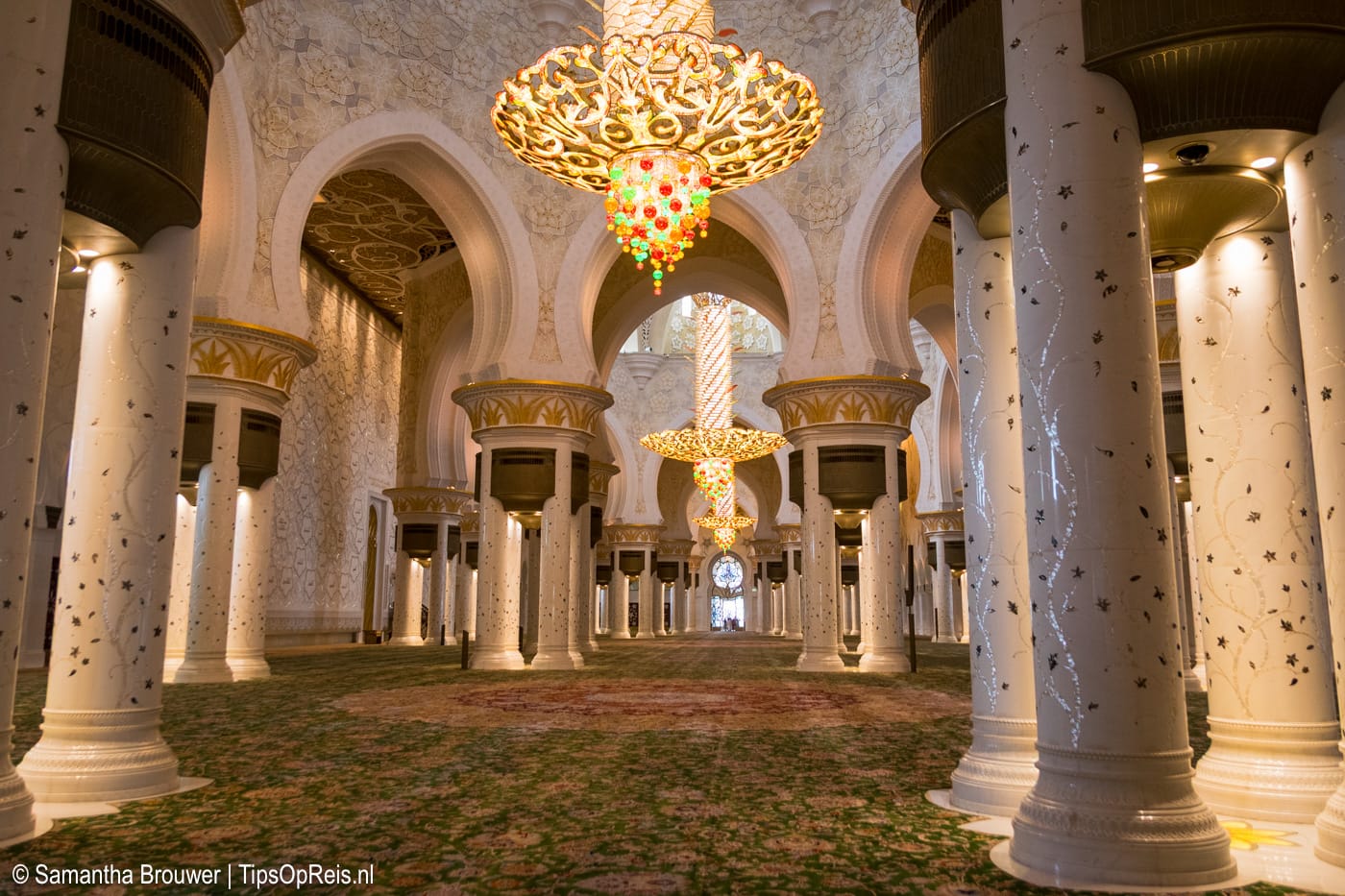 De Sjeik Zayed Moskee in Abu Dhabi