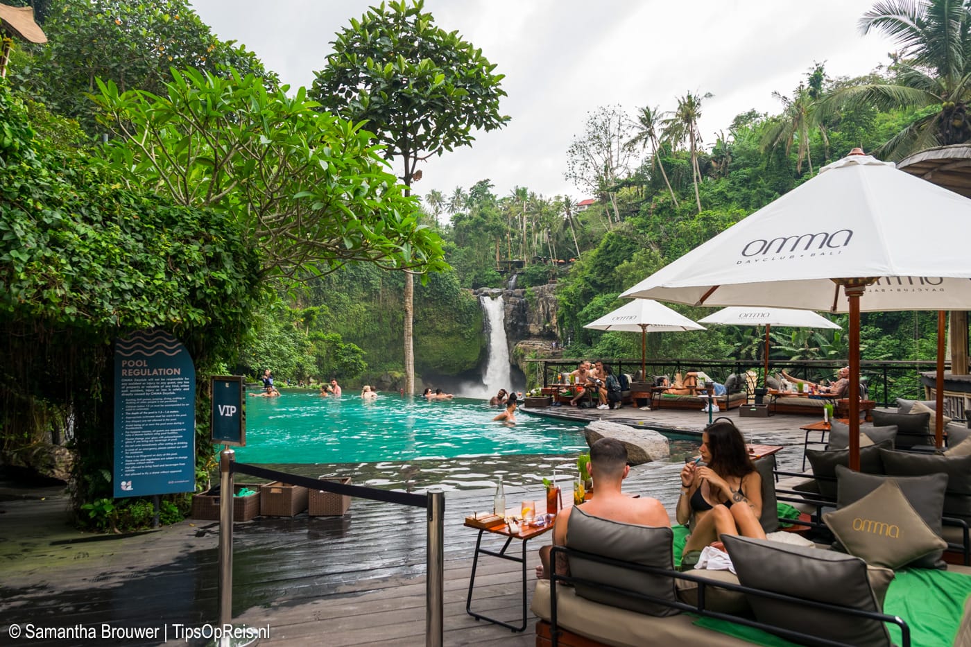 Tegenungan waterval met lift via Omma Dayclub