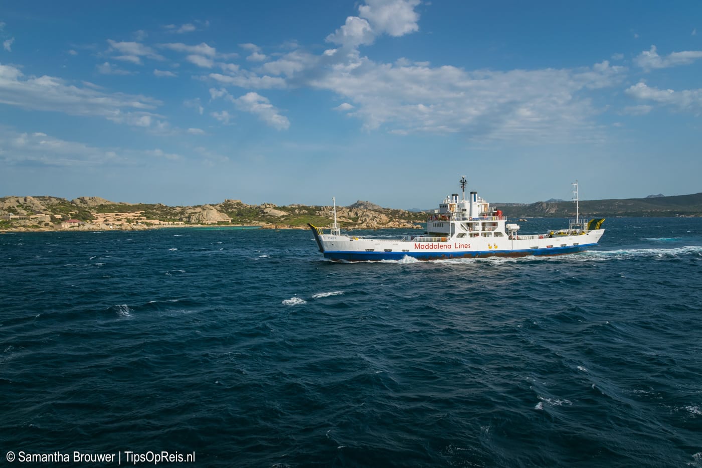 De overtocht naar La Maddalena met de boot