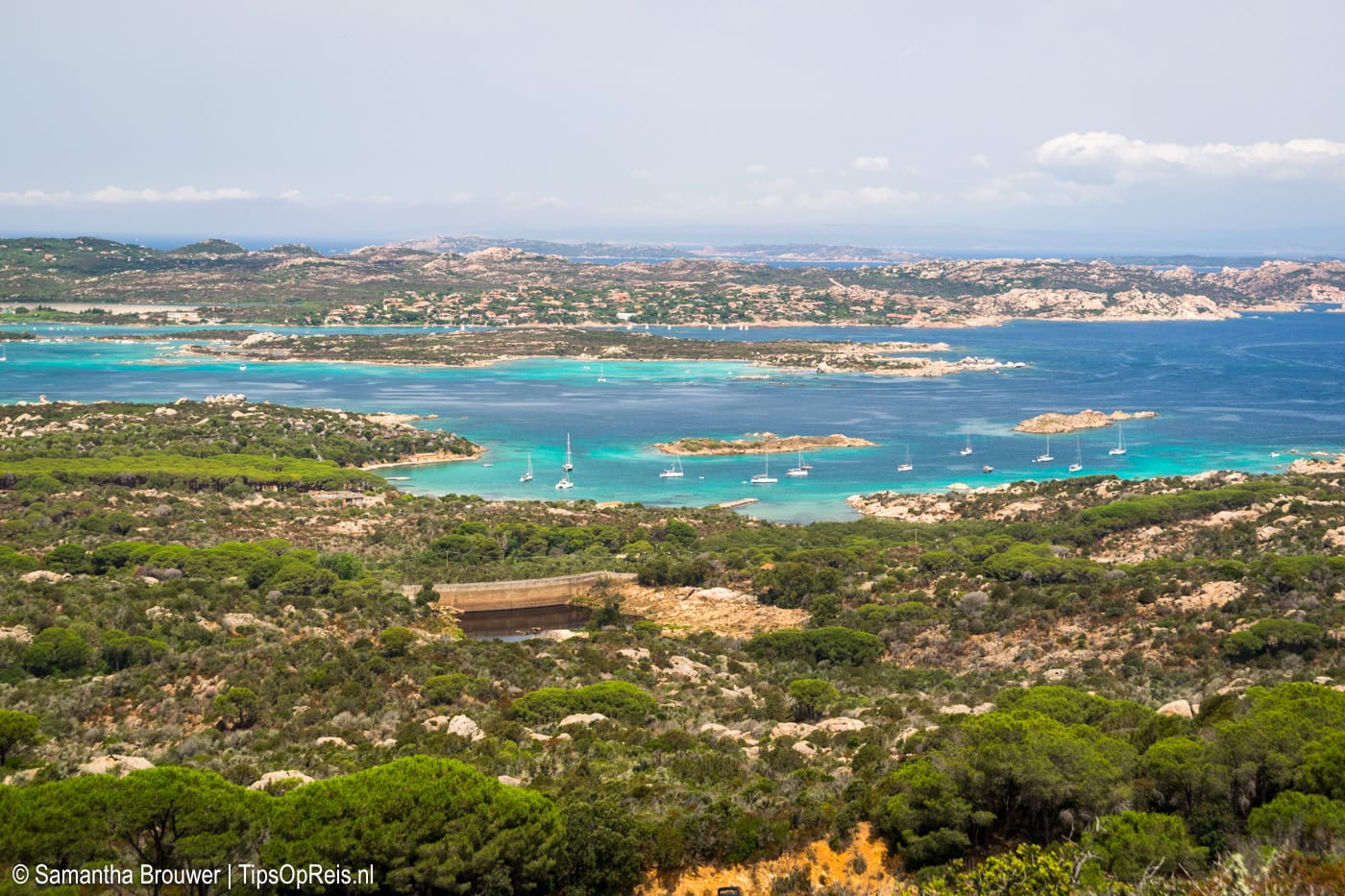 Het uitzicht over La Maddalena Archipel
