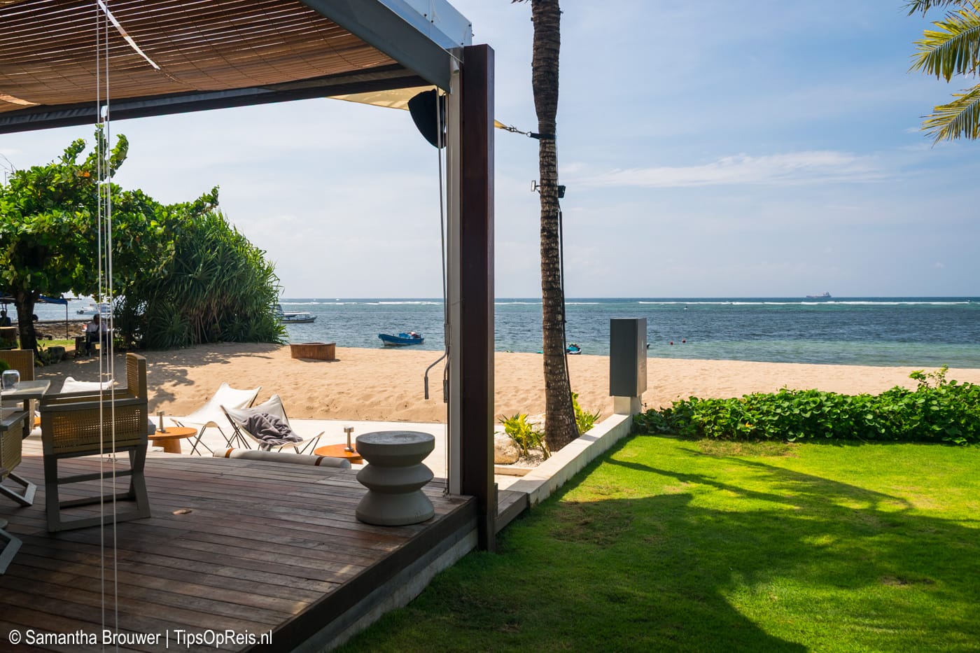 Het strand van Sadara Resort, Nusa Dua, Bali