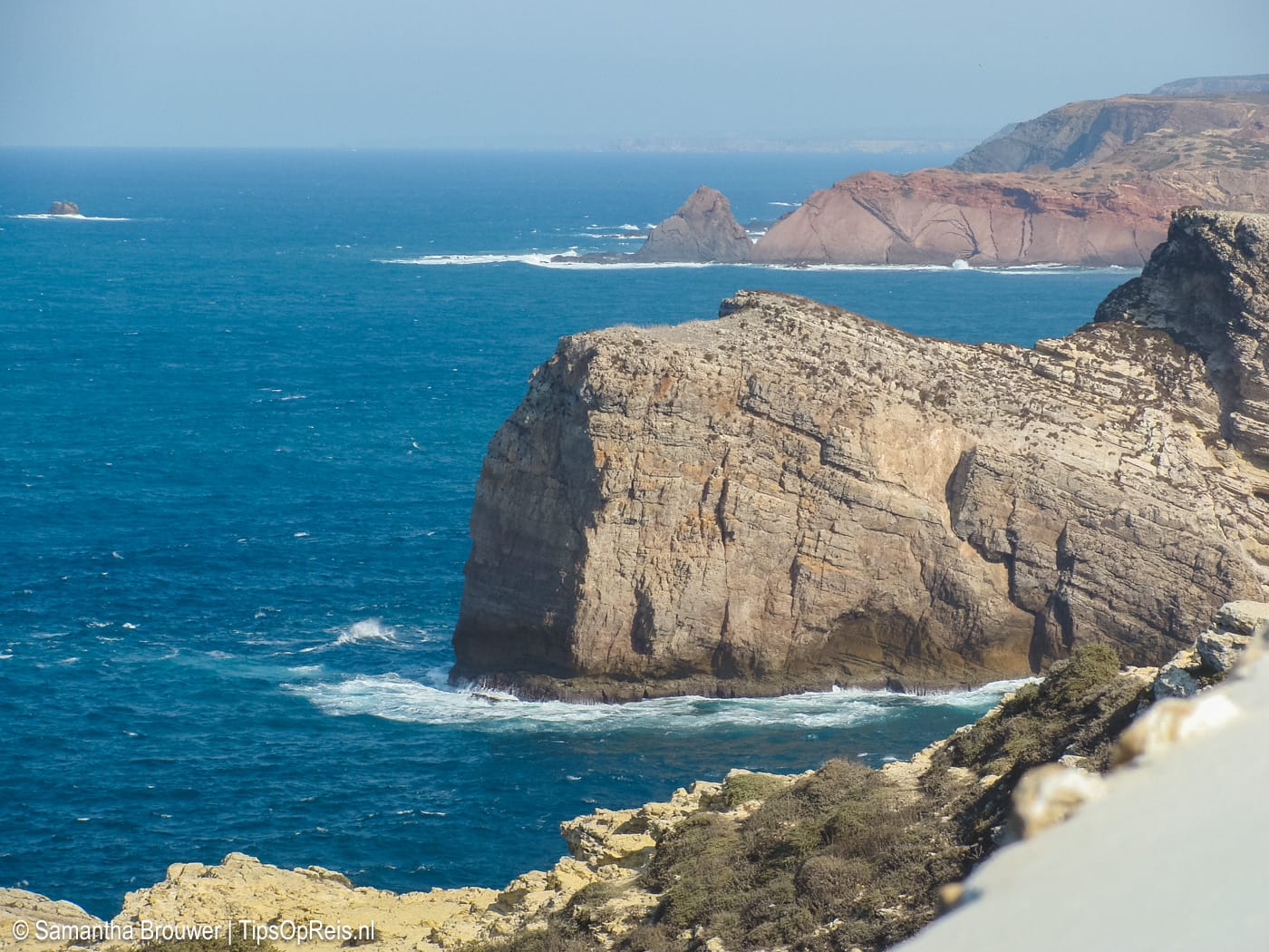 Uitzicht vanaf Cabo de São Vicente over de Atlantische Oceaan