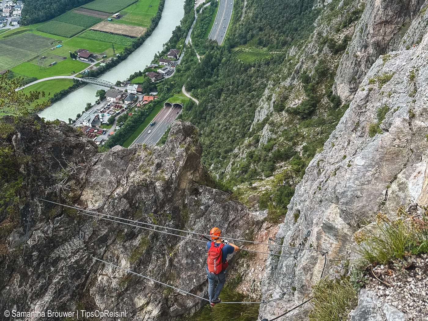 Klettersteigen in Haiming met hoogtevrees