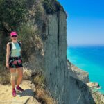 Samantha op Corfu bij Cape Drastis